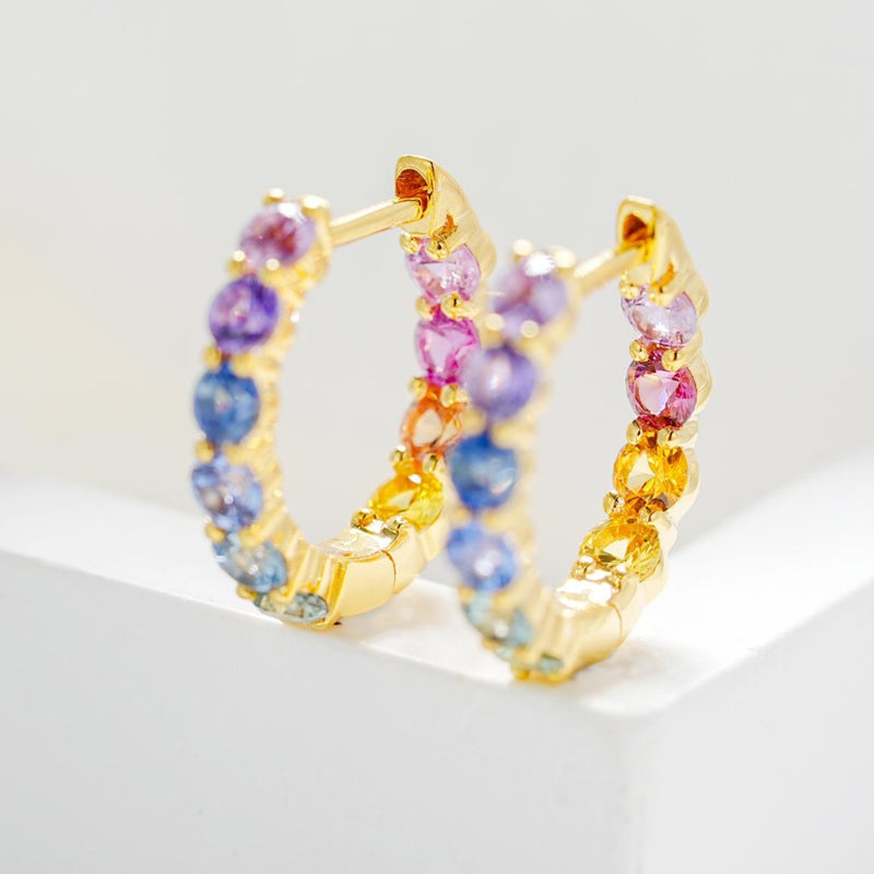 18KGold Diamond and Sapphire  Earrings (18KJED002) ORDER