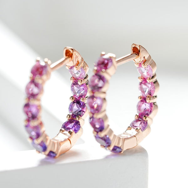 18KGold Diamond and Sapphire  Earrings (18KJED002) ORDER