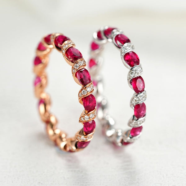 18KGold Diamond and RUBY RING (18KJRD128) ORDER