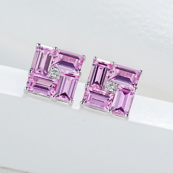 18KGold Diamond and Sapphire  Earrings (18KJED001) ORDER