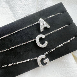 MOISSANITE LETTERS NECKLACE(JNM040)