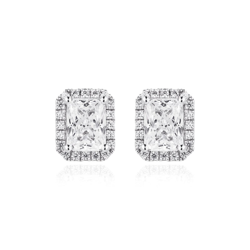 Radiant Halo Setting Earrings (JE052)