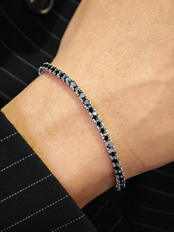 3MM Balck MOISSANITE BRACELET (JBM030)