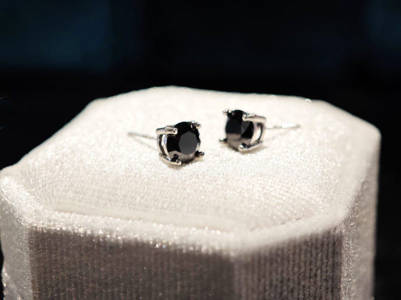 Balck Moissanite Earrings (JEM001B)