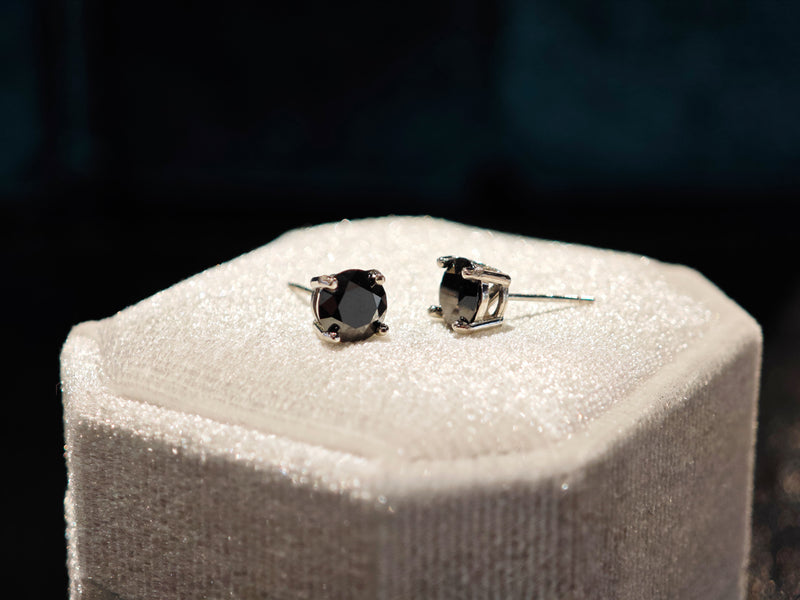 Balck Moissanite Earrings (JEM001B)