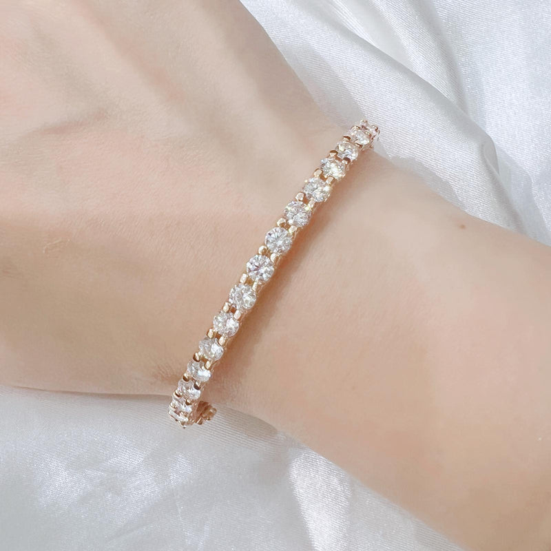 MOISSANITE SILVER BANGLE(JBGM013)
