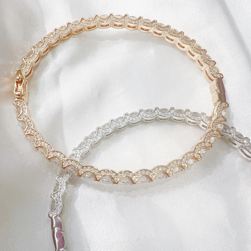 MOISSANITE SILVER BANGLE(JBGM013)