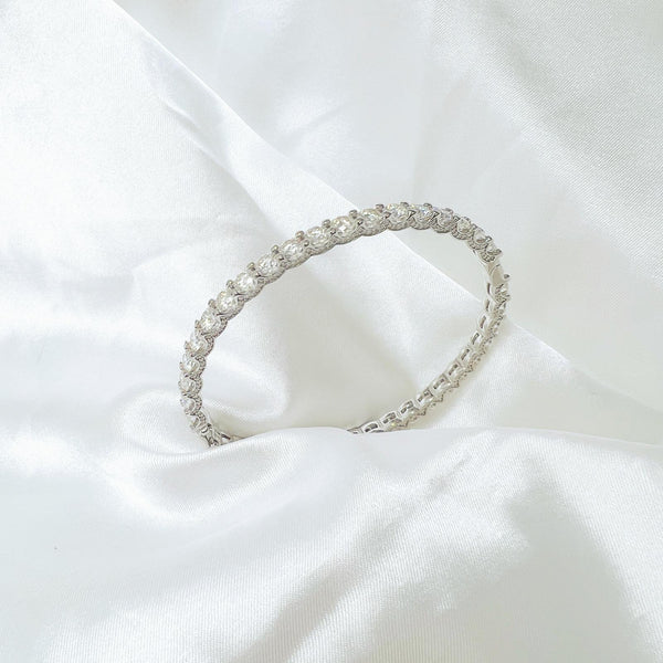 MOISSANITE SILVER BANGLE(JBGM013)