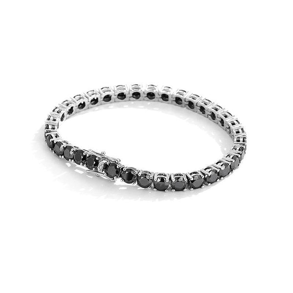 3.0MM BLACK MOISSANITE SILVER BRACELETS(JBM030)