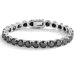 3.0MM BLACK MOISSANITE SILVER BRACELETS(JBM030)