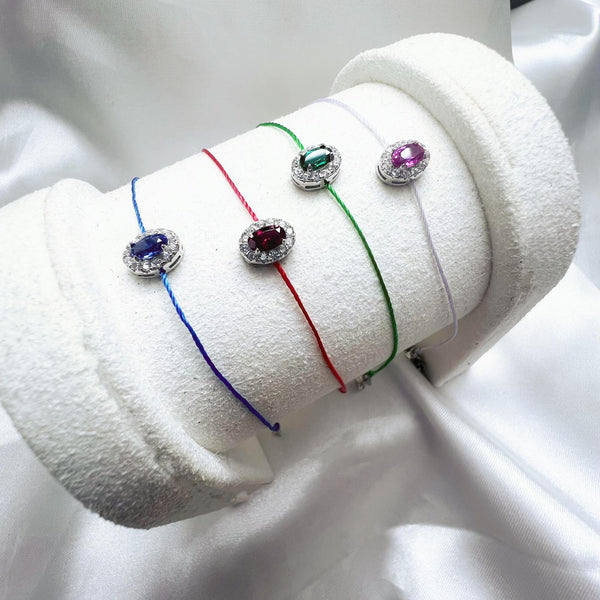 LAB GROWN GEMSTONE SILVER BRACELETS(JBM033)