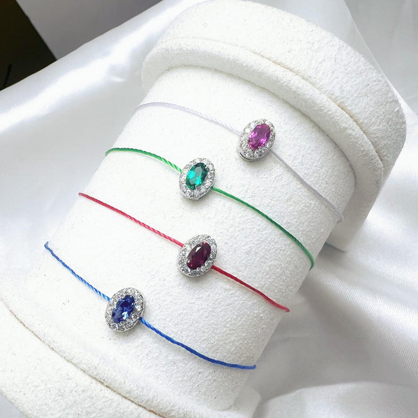 LAB GROWN GEMSTONE SILVER BRACELETS(JBM033)