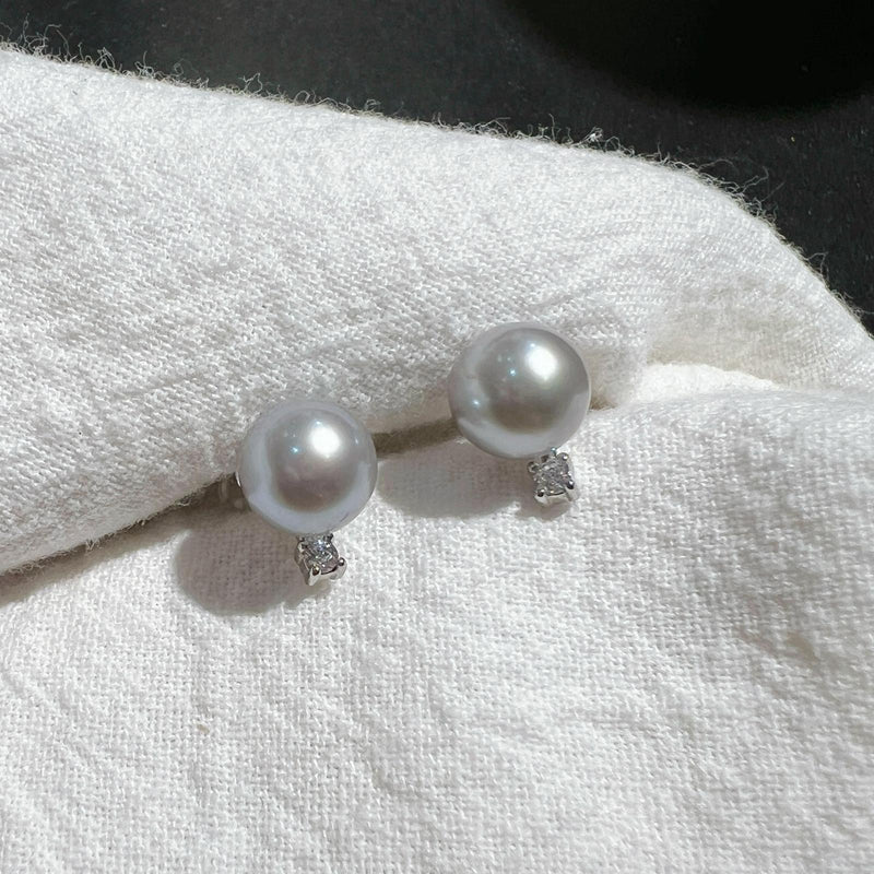 7.5MM FRESH PEARL EAERRING (FPE045)