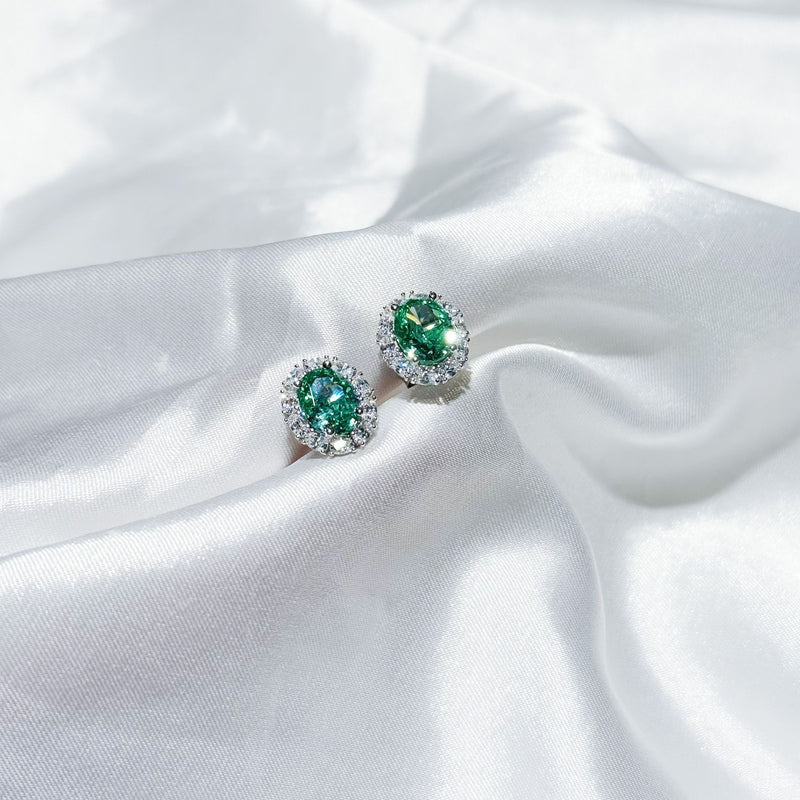 2CT SAPPIRE EARRING(JE059)