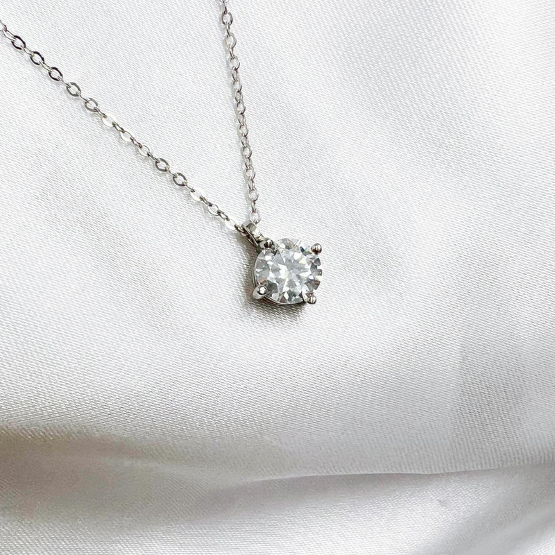 1CT MOISSANITE SILVER NECKLACE(JNM001)