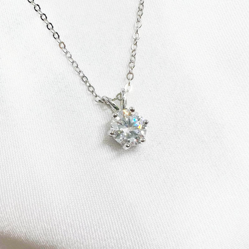 1CT MOISSANITE SILVER NECKLACE(JNM003)