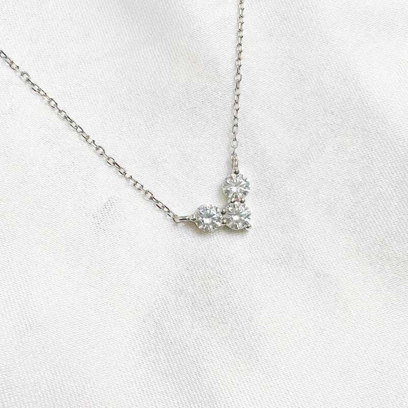 0.9CT MOISSANITE SILVER NECKLACE(JNM010)