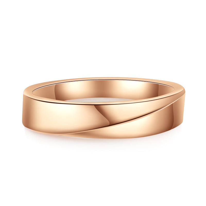 10K Rose Gold Infinity Plain Ring 10K金Infinity戒指 (10KR012)