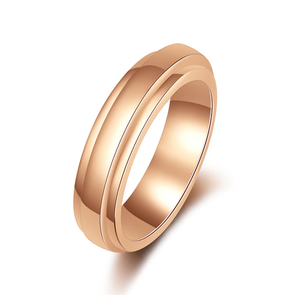 10K Rose Gold Infinity Plain Ring 10K金Infinity戒指 (10KR012)