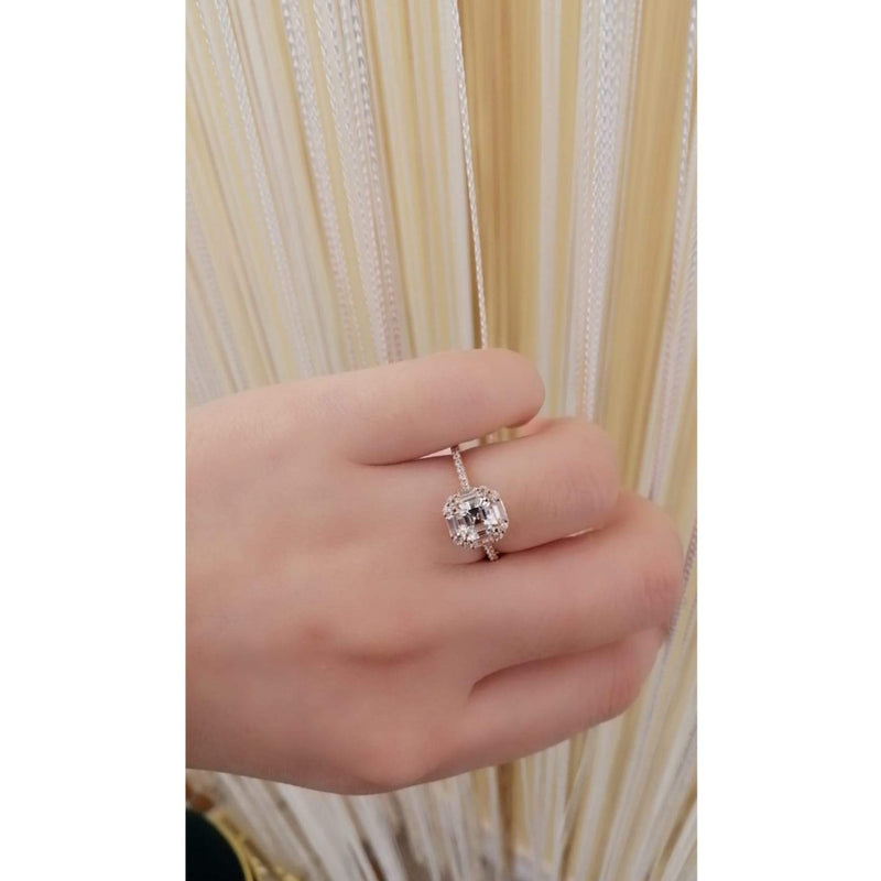 10k Rosegold Asscher Ring   10k 玫瑰金Asscher戒指 (10KR023)