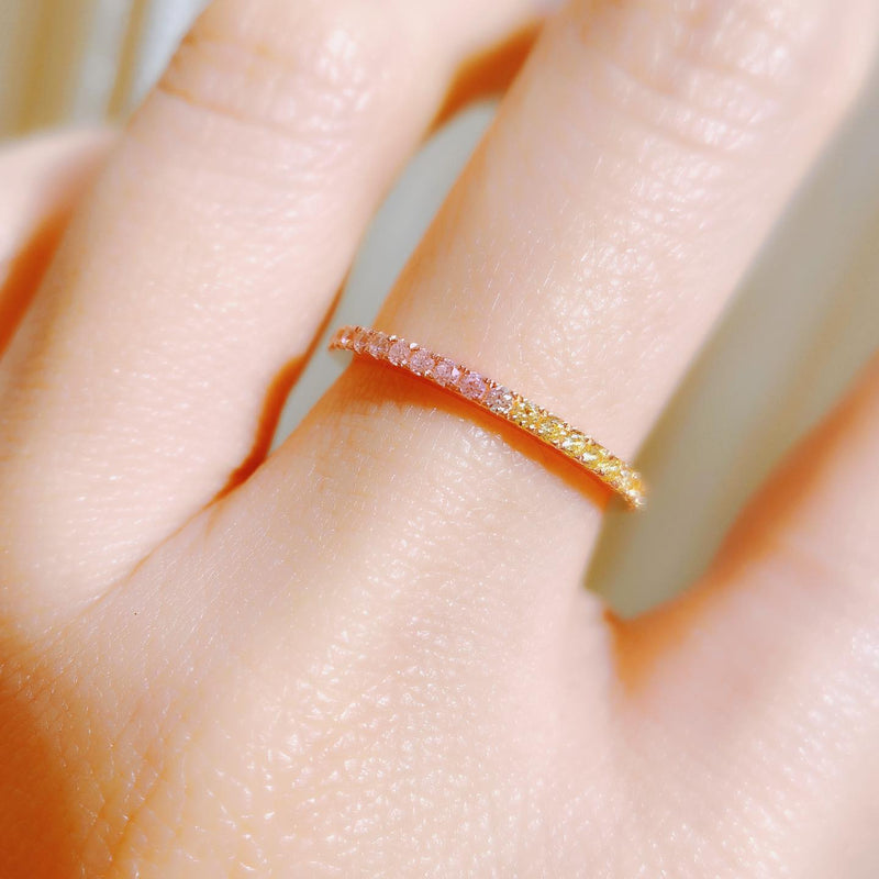 1.3mm Two Colour Full Round Ring 全圈雙色彩鑽戒指 (JR083)