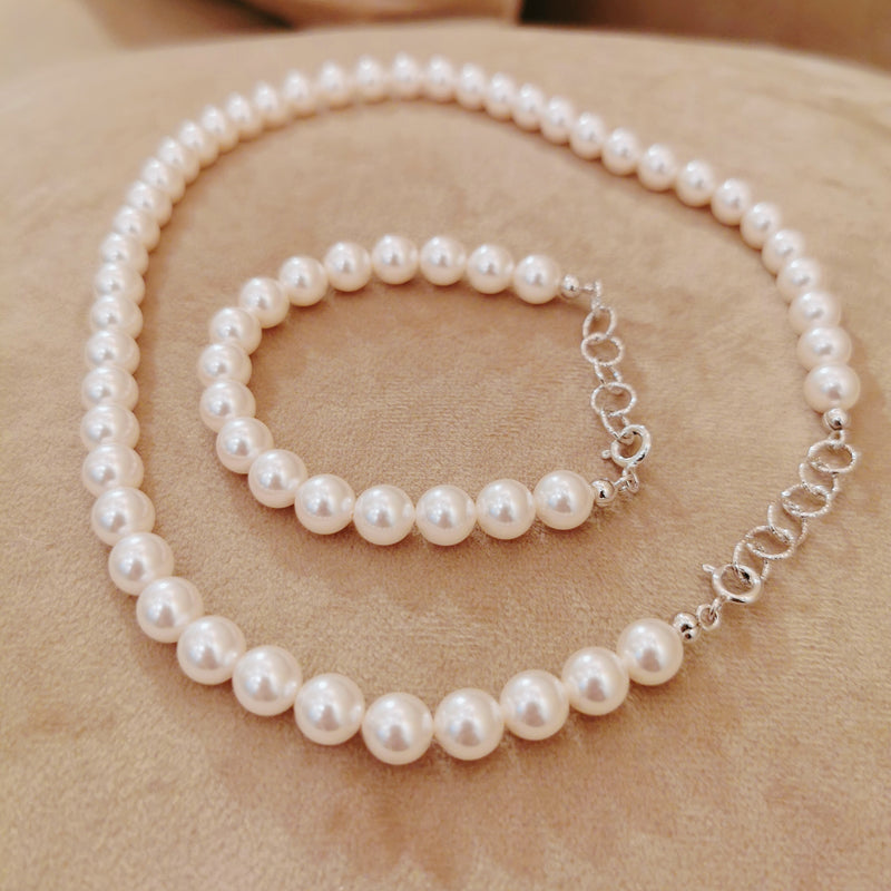 8MM Swarovski Pearl Necklace (SWPN029)