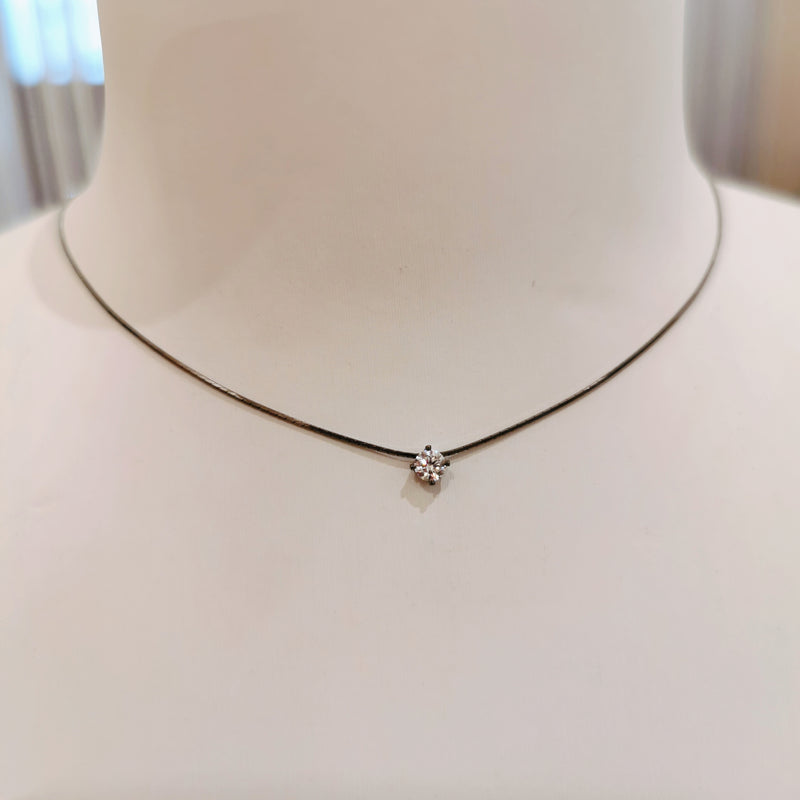 Tiny Stone Necklace 迷你閃石短頸鏈 (WN023)