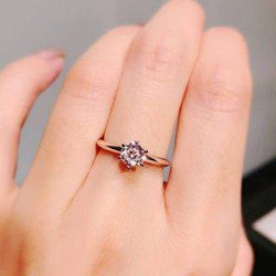 KGold Classic 6 Claws Solitaire Ring K金經典六爪戒指 (KR002)