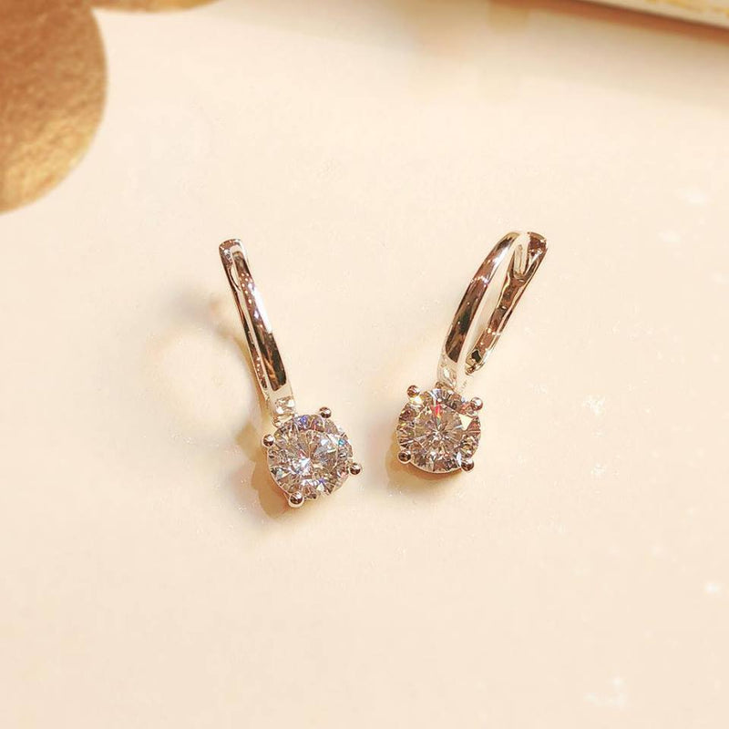 Classic Round Cut 4 Claws Earrings (JE004)