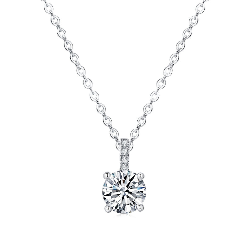 Pave Silver Jewelry Necklace  1.5卡碎鑽吊墜頸鏈 (JN013)