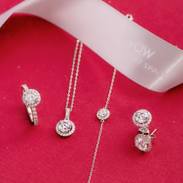 Audrey Classic HALO SET (RING, EARRING, NECKLACE & BRACELET)