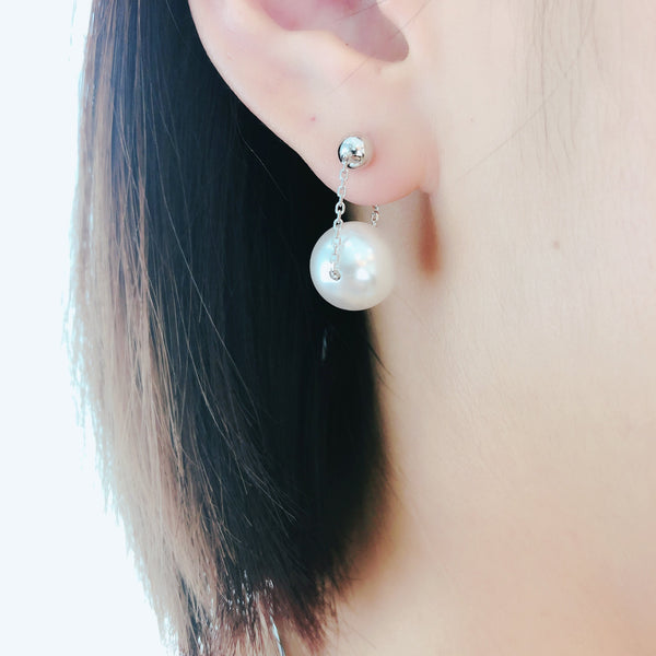 Swarovski Pearl Earrings 銀珠吊珍珠耳環 (SWPE004) order