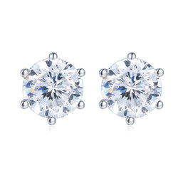 KGold Moissanite Diana Classic 6 Claws Earrings (KME002)