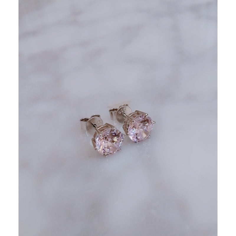 Diana Pink Classic 6 Claws Earrings (JE002P)