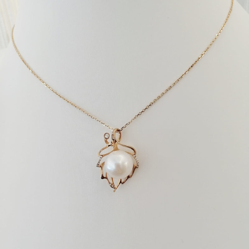 10K Gold Fresh Water Pearl Necklace -10K真金淡水珍珠項鍊 (10KPN002) ORDER